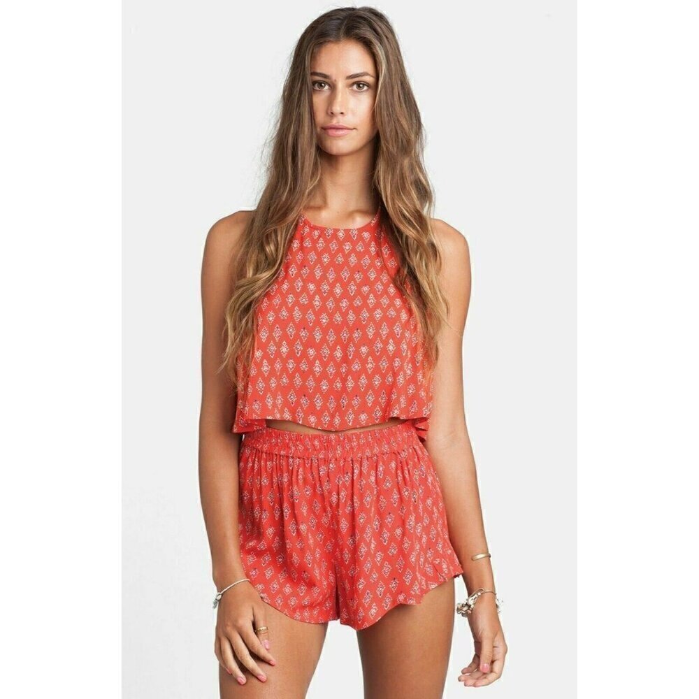 Billabong Juniors Festival Vibes Woven Halter Top Size Large - Picture 9 of 10